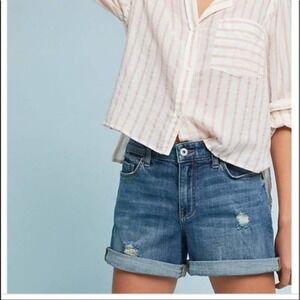 Pilcro and the Letterpress Slim Boyfriend Denim Jeans Shorts Women's Waist 27